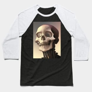 Human Skull Resting on the Ground Baseball T-Shirt